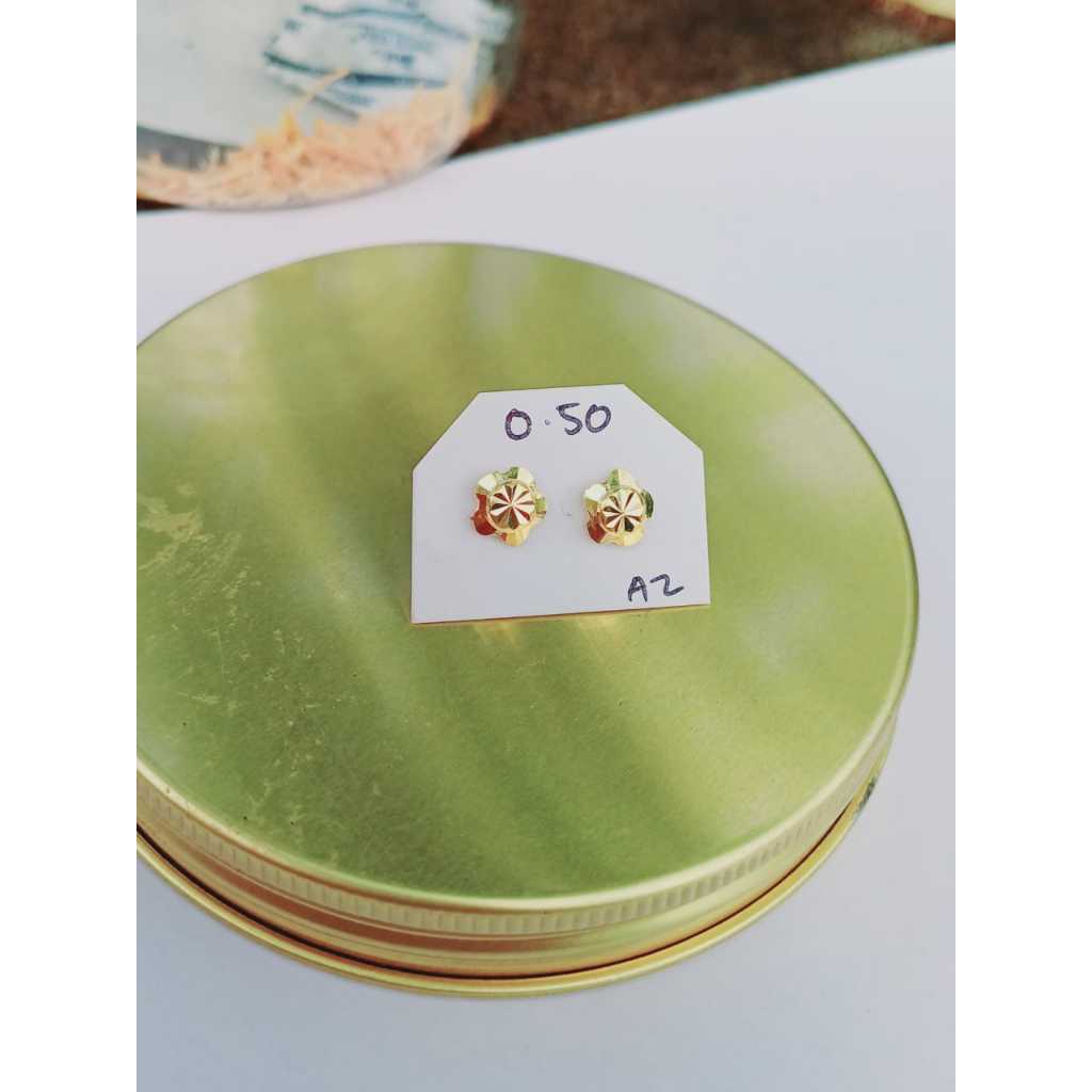 Anting Tindik Wanita Model Bunga Anting Tindik Anak Anting Tindik Bayi Anting Tindik Emas Asli Ready