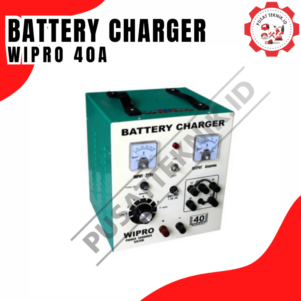 TERMRUAH BATTERY CHARGER ACCU 40A WIPRO WP 40A AHR REGULAR WIPRO