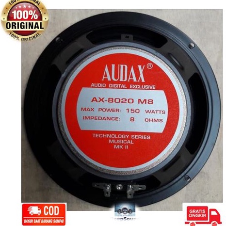 dl AUDAX Speaker 8 Inch Daya 15 Watt AX 82 Full Range ASLI Ready Stock