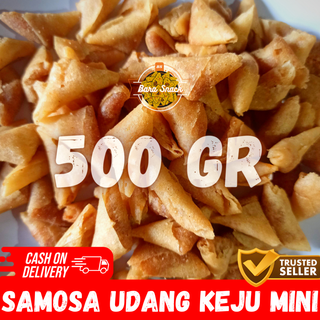 

[ 500gr ] Samosa Udang Keju Super Cap Berkah Jaya / Camilan Snack Kiloan Murah -B