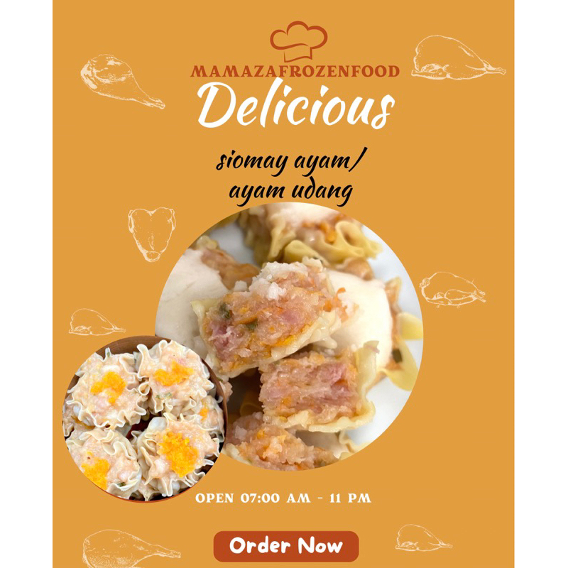 

SIOMAY AYAM & AYAM UDANG FROZEN ISI 9pc