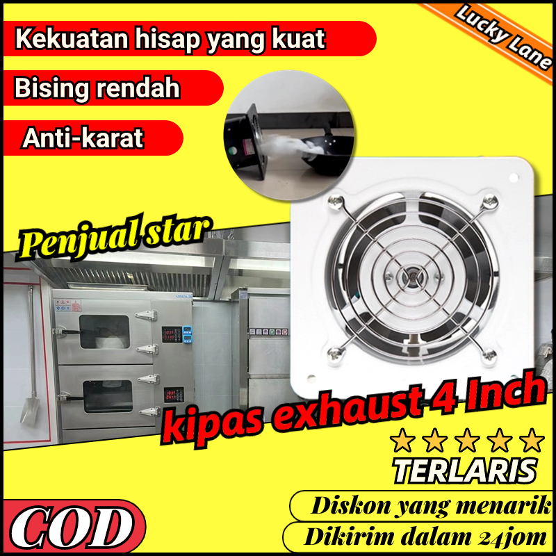 Kipas angin 4'' 6'' 8'' 10'' Exhaust Blower 220V Kipas angin ventilasi pipa logam Kipas angin salura