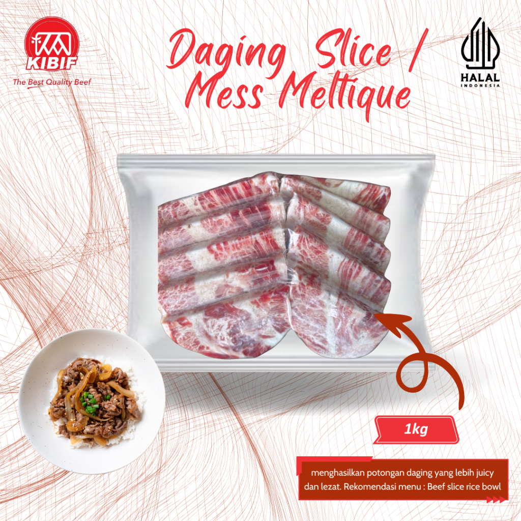 

Daging Slice / Mess Meltique Porsi 1kg