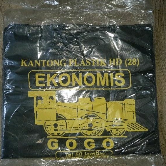 

Plastik Hitam Ekonomis ukuran 28 isi 50 Lbr