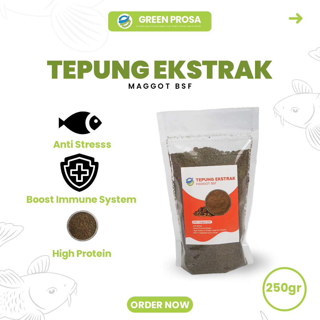GREEN PROSA - Tepung Maggot Bsf Ekstrak Tanpa Minyak - 250 gram