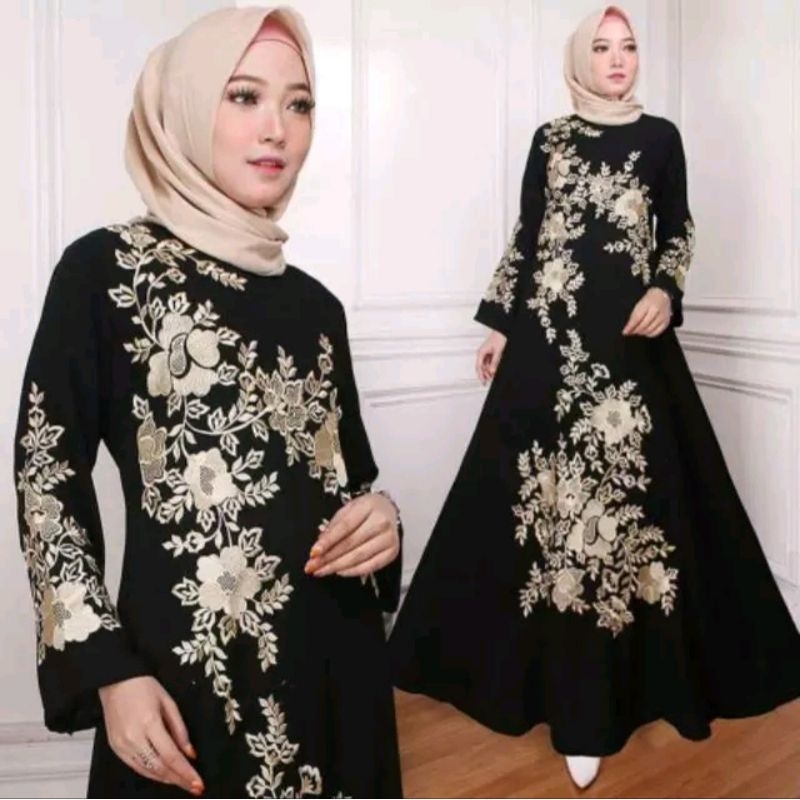 Abaya Hitam Mewah Remaja Premium Ori