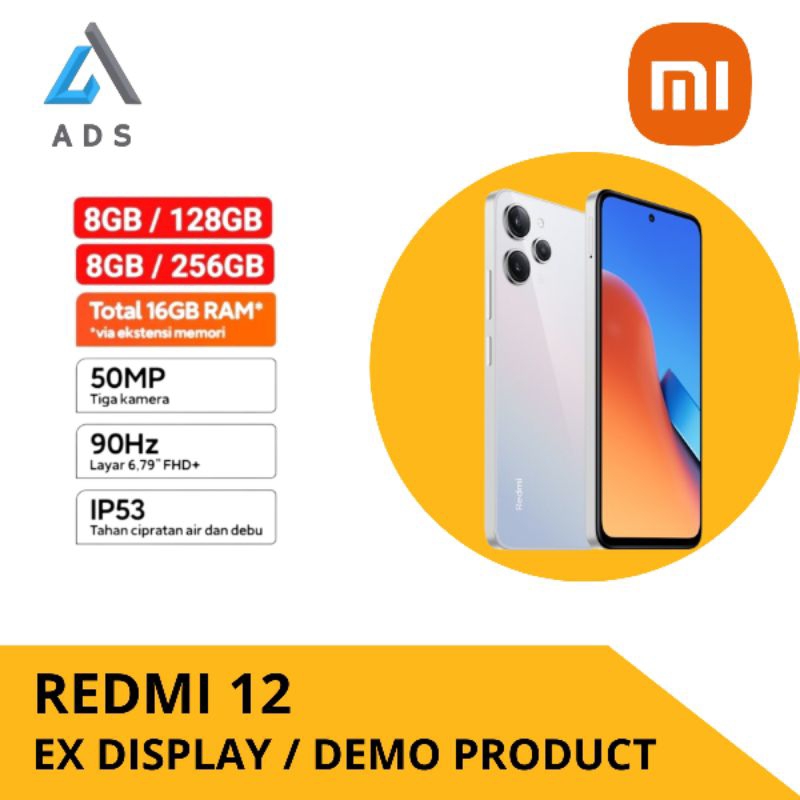 EX DISPLAY/DEMO Redmi 12  (8+128GB) & (8+256GB) HP ONLY