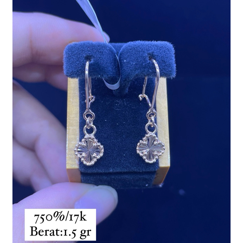 anting gantung vc emas 750%/17k