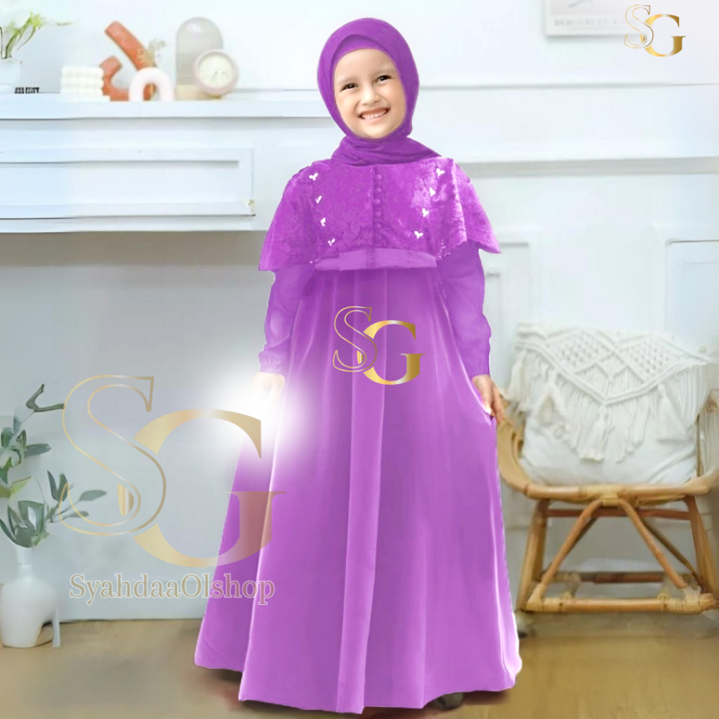 Gamis Anak Perempuan Umur 7-13 Terbaru 2026 Baju Ngaji Remaja 11 Taun Baju Kurung 2025 Pakaian Musli