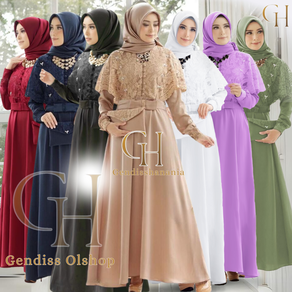TERLARIS/NADINE DRESS/GAMIS MODERN/UKURAN M L XL XXL