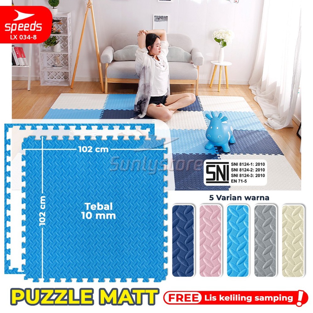 SPEEDS Evamat 13x13cm 1mm Matras Puzzle Karpet Puzzle Matras Eva Alas Lantai Empuk Taman Bermain Ber