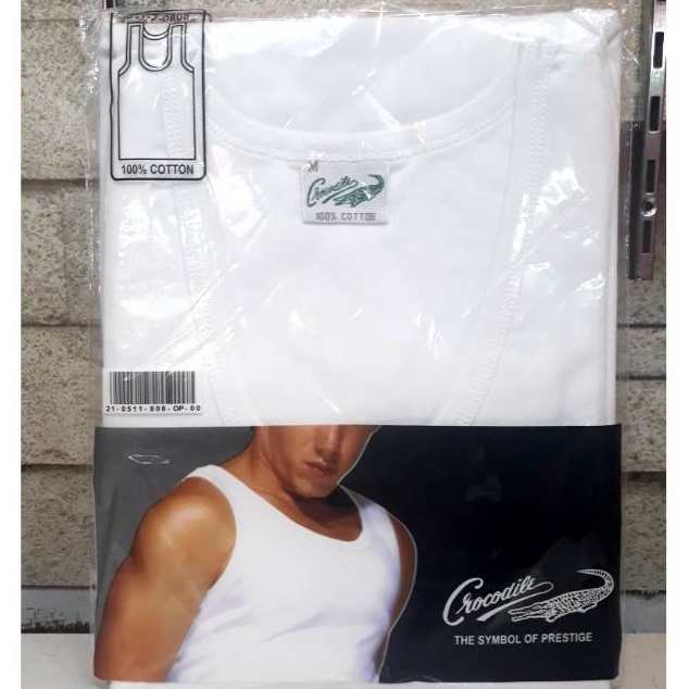 KAOS DALAM SINGLET CROCODILE PUTIH KODE 88 ORIGINAL ART W4G2