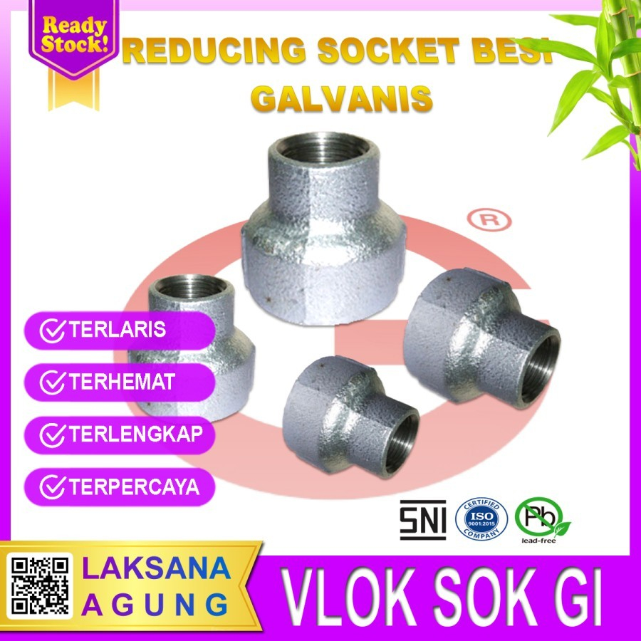 Vlok Sok Besi | Verlop sok | 2 x 1 inch | Flock Sock | Reducer