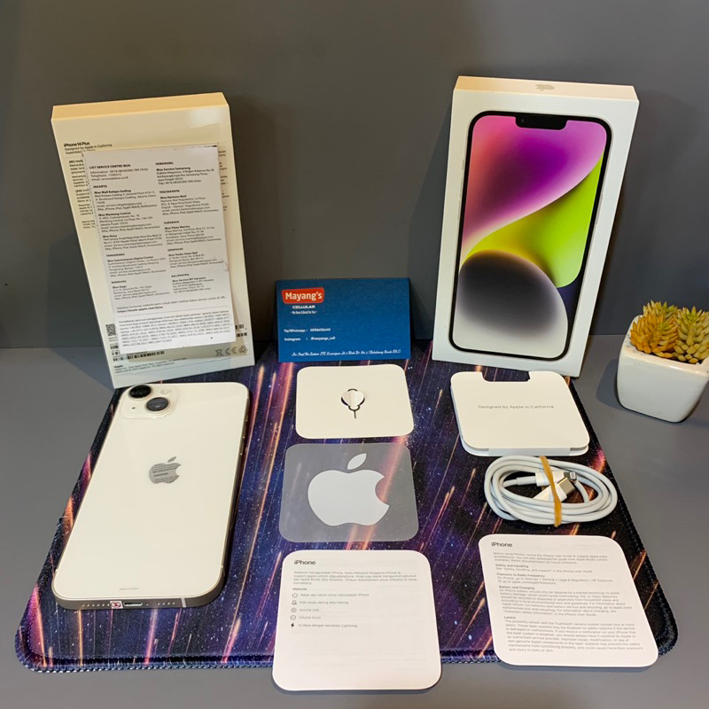 iPhone 14 plus 128GB Garansi iBox Second Fullset Original Like New