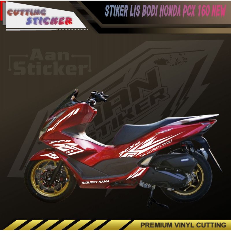 Striping Cutting Pcx 160 New Tahun 2021 Sampai 2024 Stiker Lis Bodi Pcx 160 Bahan Anti Air