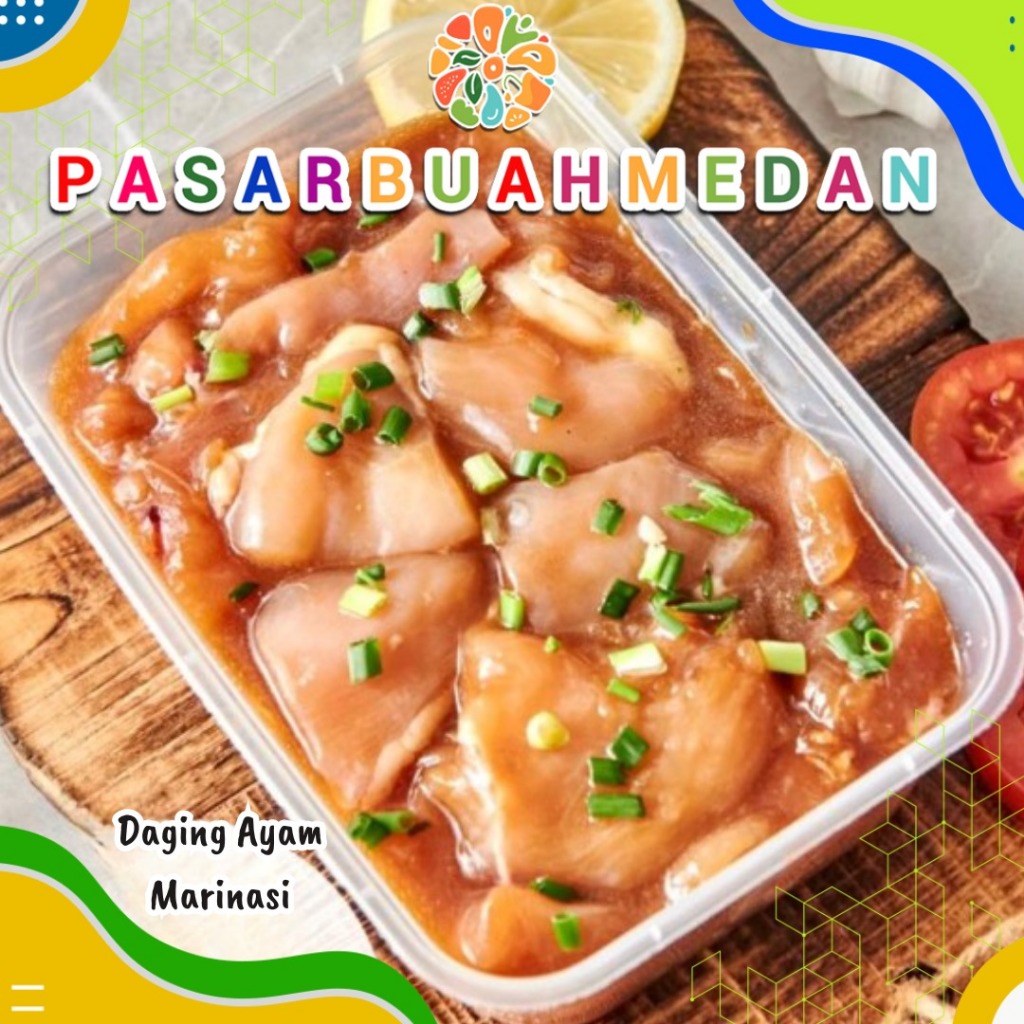 

Daging Ayam Marinasi Saus Bulgogi / Gochujang / BBQ / Blackpepper Halal 500gr Langsung Masak | Pasar Buah Medan
