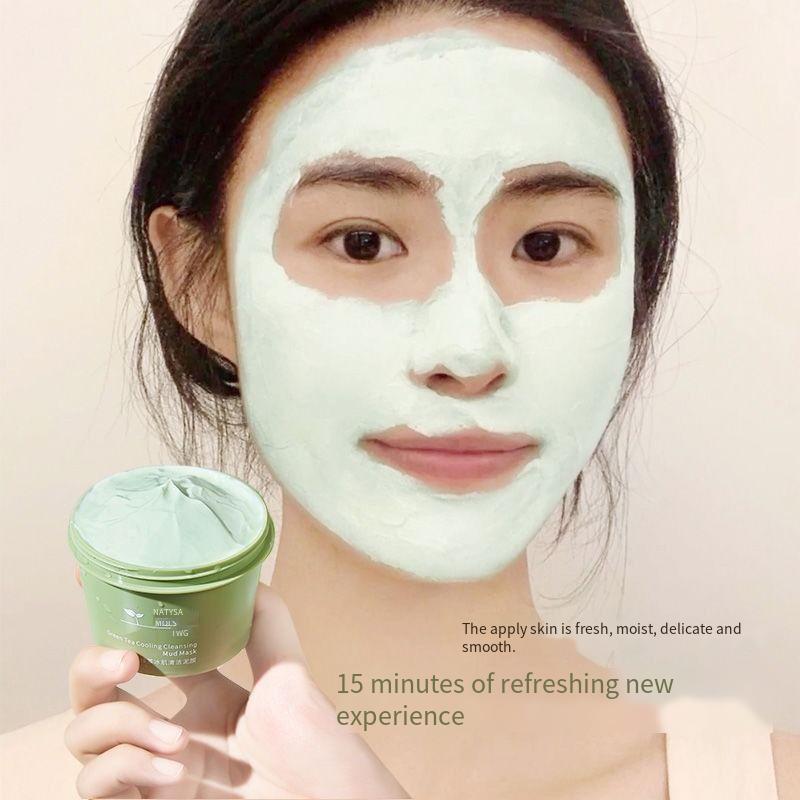 TWG green tea volcanic mud cleaning mask female mud film deep cleaning pores blackheads men and wome