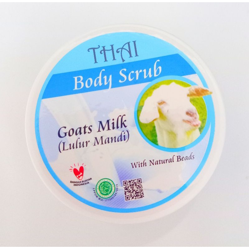 Thai Goats Milk Body Scrub 200 gr Lulur Mandi Whitening Susu Kambing