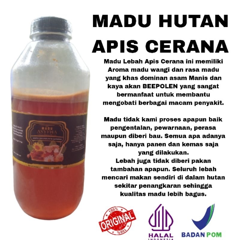 

[ PROMO TERBATAS ] Madu hutan apis cerana murni original 1kg