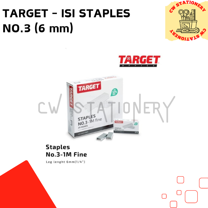 

Target - Isi Stapler / Staples no 3 atau 24/6 (6 mm)