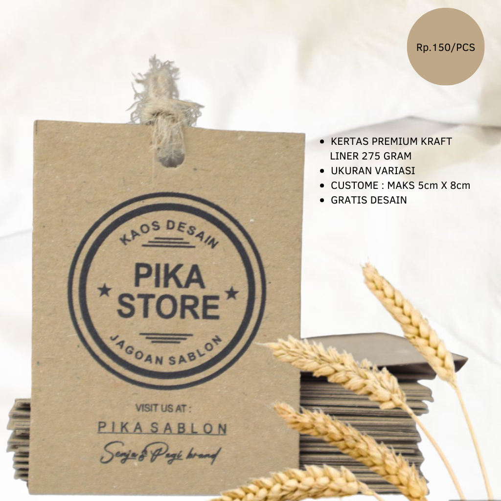 [FREE DESAIN] Hang tag/ label hangtag / label/pakaian/label baju/label Distro/Thank You Card Custom/
