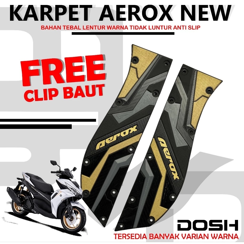 Karpet Motor Aerox New / Karpet Aerox New / Aksesoris Aerox  New / Pijakan Kaki Aerox New