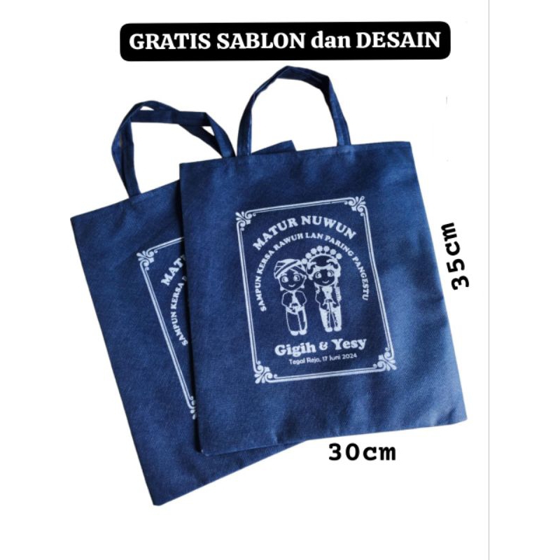 

tas sablon murah 30x35 flet