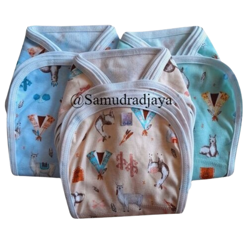 Popok ikat bayi newborn 6 pcs / Popok kain bayi newborn / Popok bayi motif
