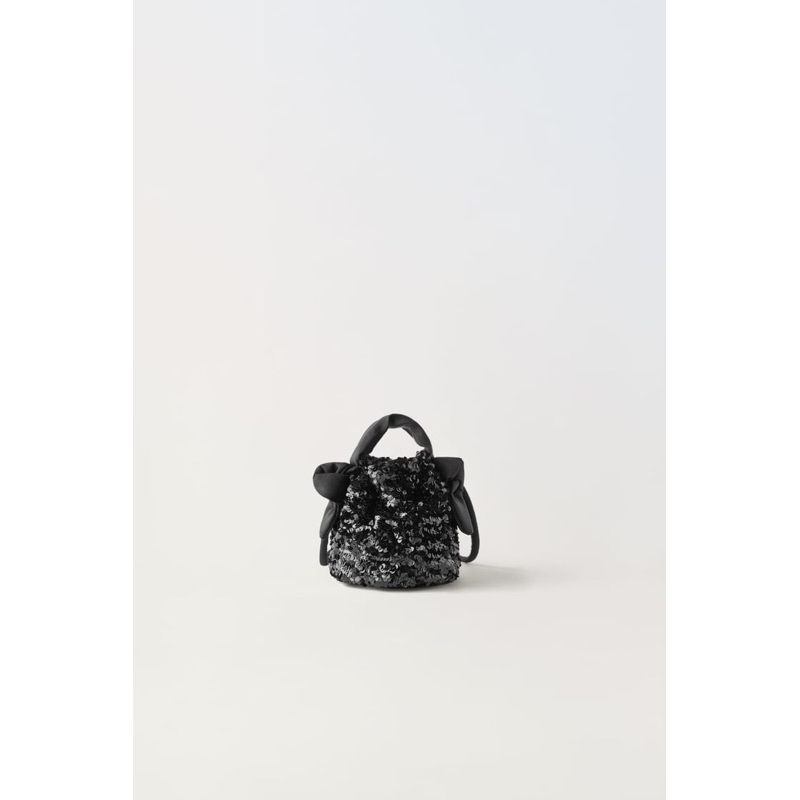ZARA KIDS - Squinned Crossbody Bucket Bag