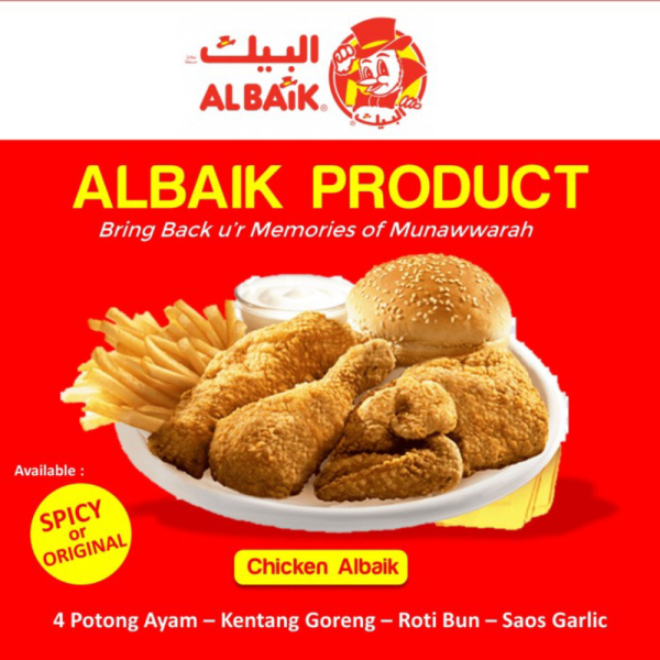 

Promo Ayam Albaik / Albaik Fried Chicken / Chicken Saudi / Ayam Albaik Saudi - Chicken Original Limited