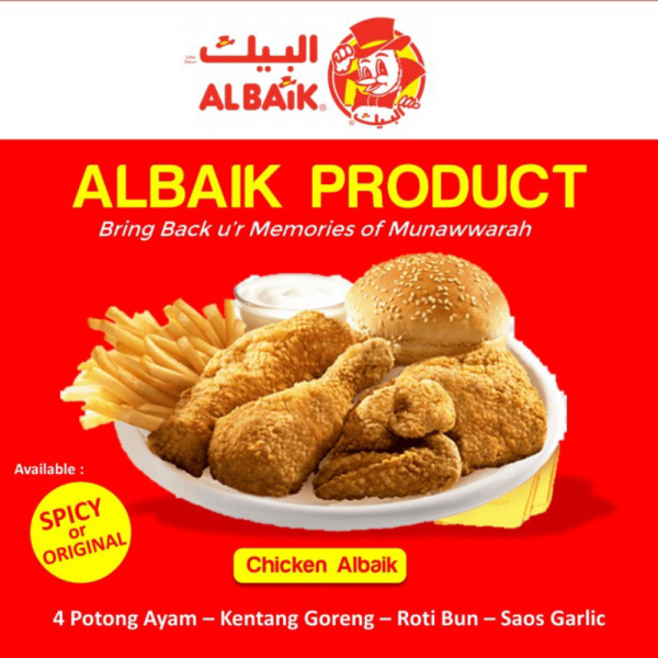 Promo Ayam Albaik / Albaik Fried Chicken / Chicken Saudi / Ayam Albaik Saudi - Chicken Original Limi