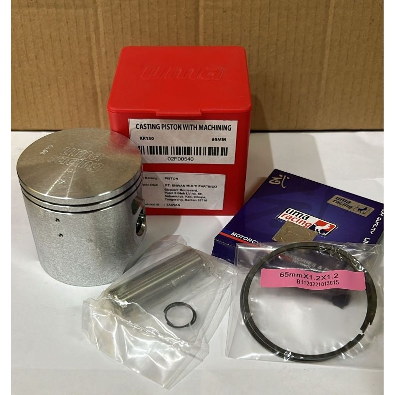 [READY] PISTON NINJA 150 65MM PIN 15 ORIGINAL 100% UMA RACING SEKER CASTING SET NINJA BORE UP 180CC 