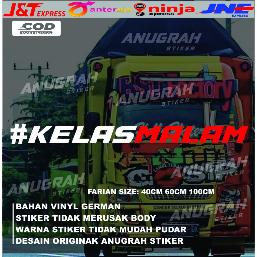 [PROMO] Stiker kaca samping depan truk pick up stiker cutting kelas malam stiker variasi kaca mobil 