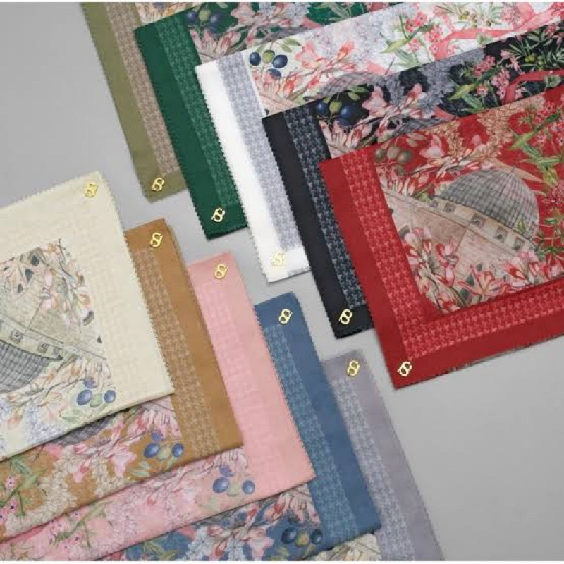 Buttonscarves MIRROR voal titik 3 lasercut Series Al Aqsa
