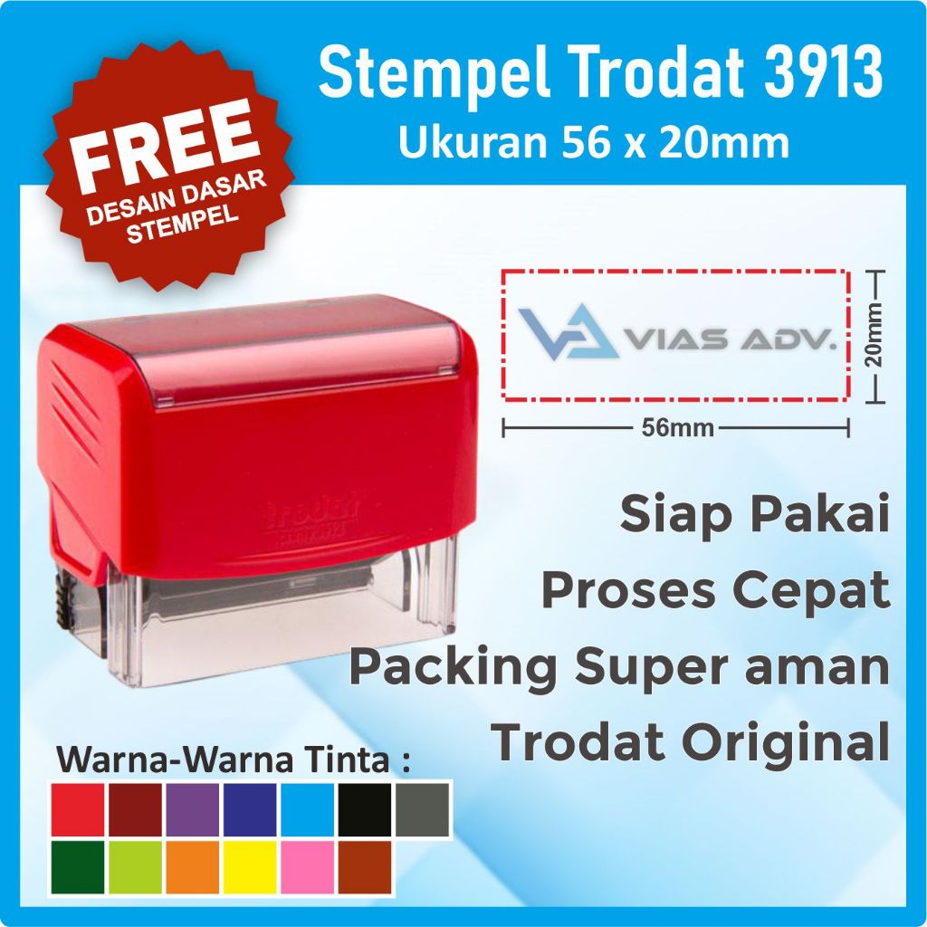 

Stempel Praktis Trodat 3913 (56x20mm) FREE DESAIN | Stempel Nama Dokter | Stempel Perawat SIP NIP | Stempel Lunas | Stempel Toko Stempel Perusahaan | Stempel Perawat | Stempel Custom | Stempel Sales | Stempel Jabatan | Stempel Olshop Stempel Nama