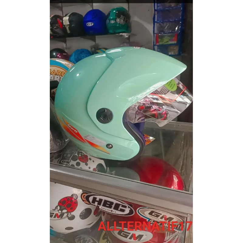 Helm gix sport /helm Ltd replika KW hijau tosca