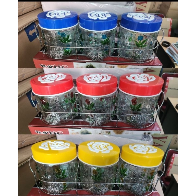 Toples kaca mewah  HC 3pcs +rak