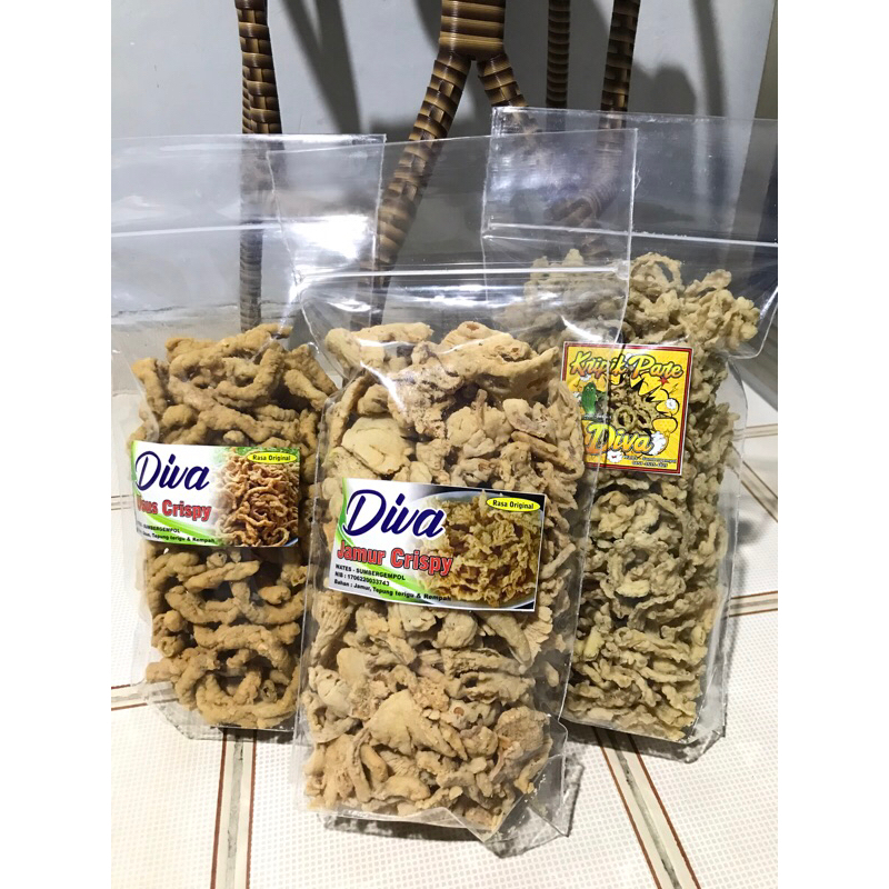 

Kripik Usus , Jamur , Pare murah / Kripik 1/4