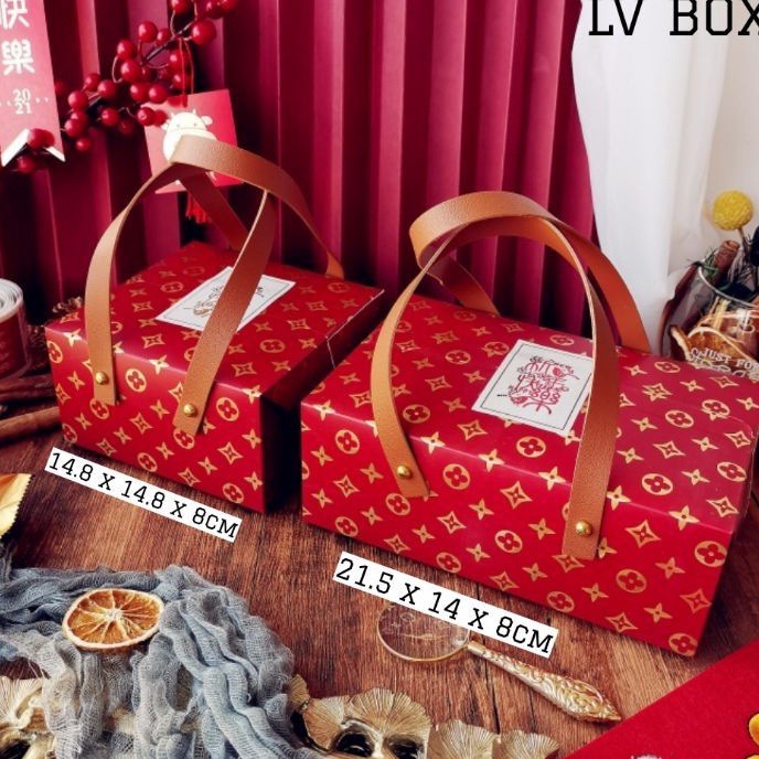 

HJ6 KOTAK TENTENG EXCLUSIVE MERAH LV GIFT BOX MEWAH UNIK