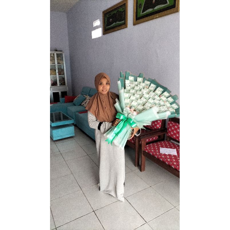 buket uang 50 lembar jumbo