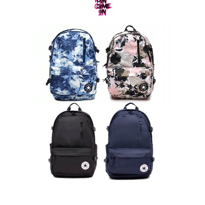 FG2 Converse Unisex Straight Edge Backpack  Tas Navy Black Pink