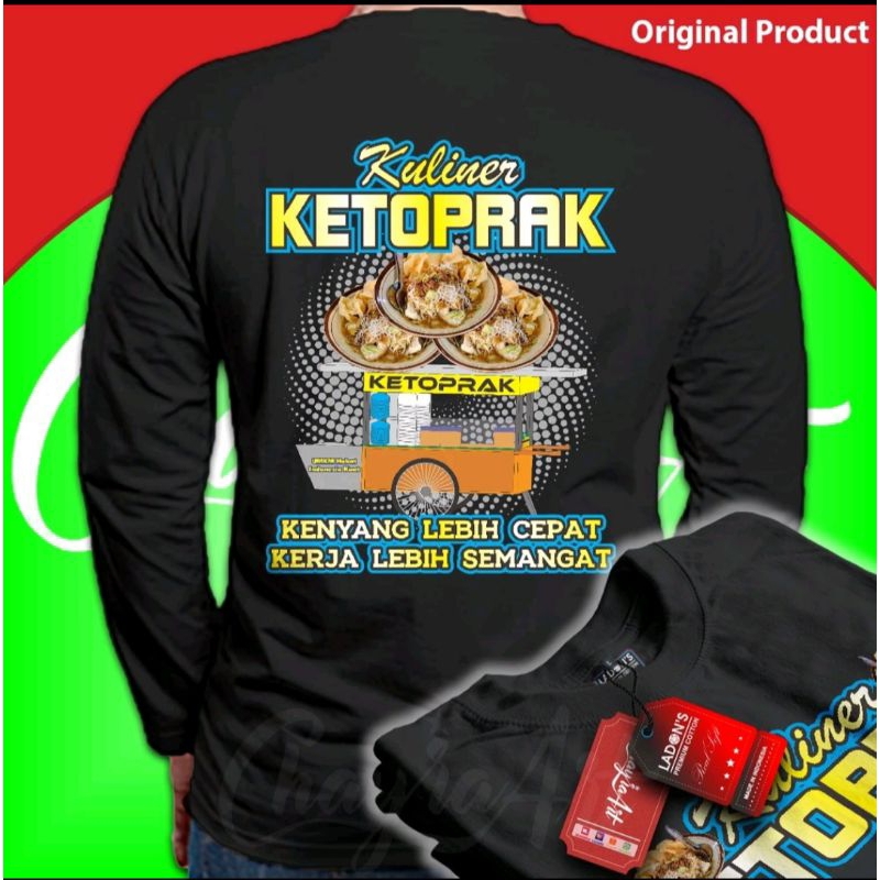 KAOS LENGAN PANJANG KULINER KETOPRAK // PEDAGANG KETOPRAK