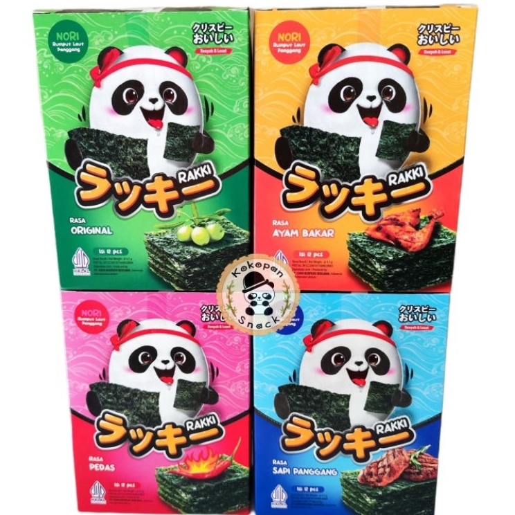 

Stock Banyak RAKKI PANDA NORI BOX ISI 12 L99