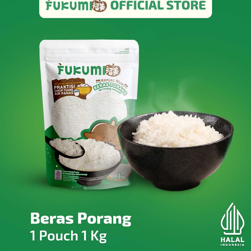 

Bestseller FUKUMI Beras Porang Pouch 1 Kg Shirataki Konjac Rice 36