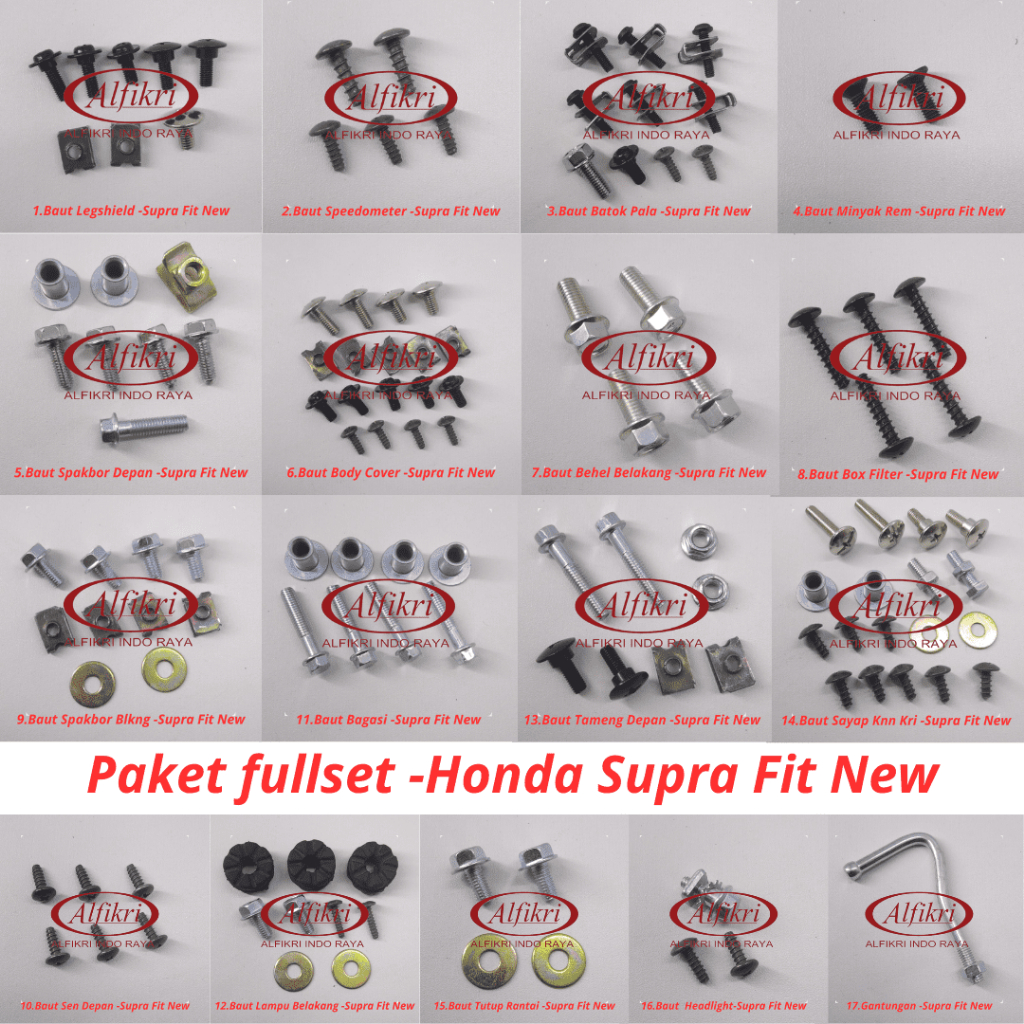 15 Supra Fit New Full Set / Baut Honda Supra Fit New Full Body