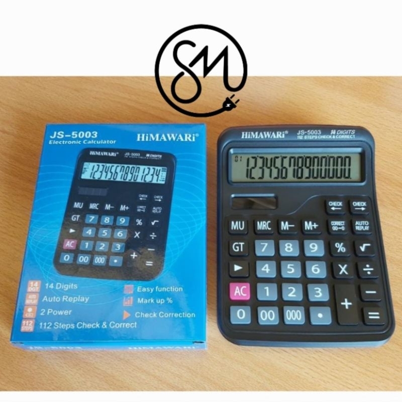 

Kalkulator Himawari JS-5003 Electronic Calculator JS5003 14 Digits