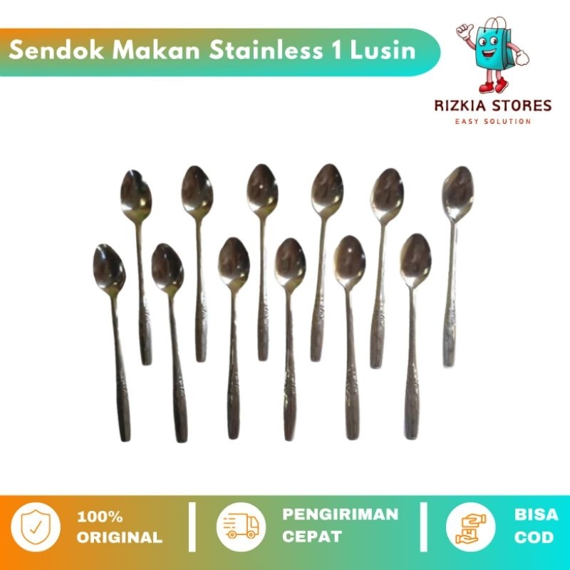 12 Pcs Sendok Makan Tebal / Garpu Makan / Sendok Tebal Sendok 1 Lusin
