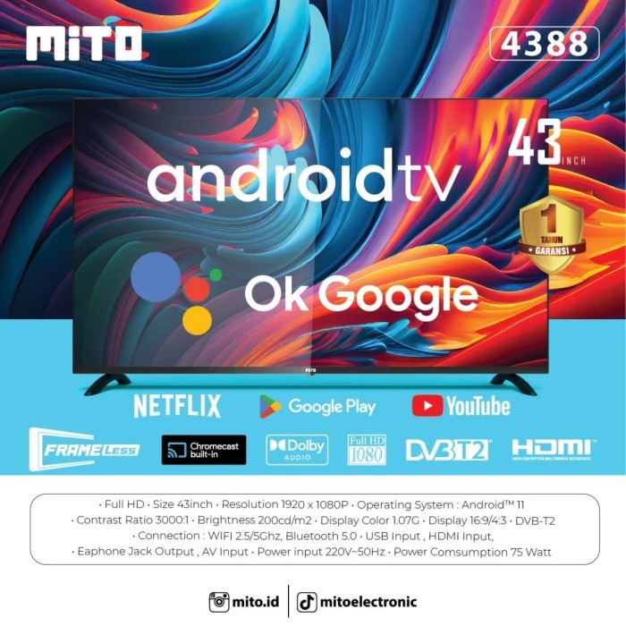 TV MITO ANDROID 43"-4388