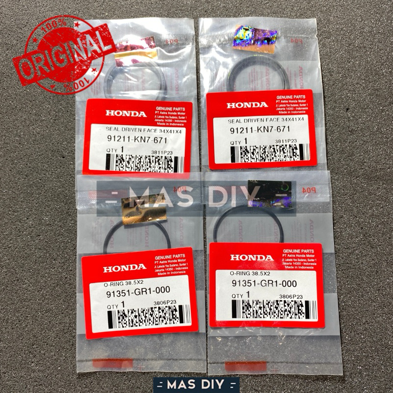 Paket Seal Sil Pulley Puli Belakang Driven Face Vario 150 125 160 PCX ADV 150 PCX 160 Stylo Original