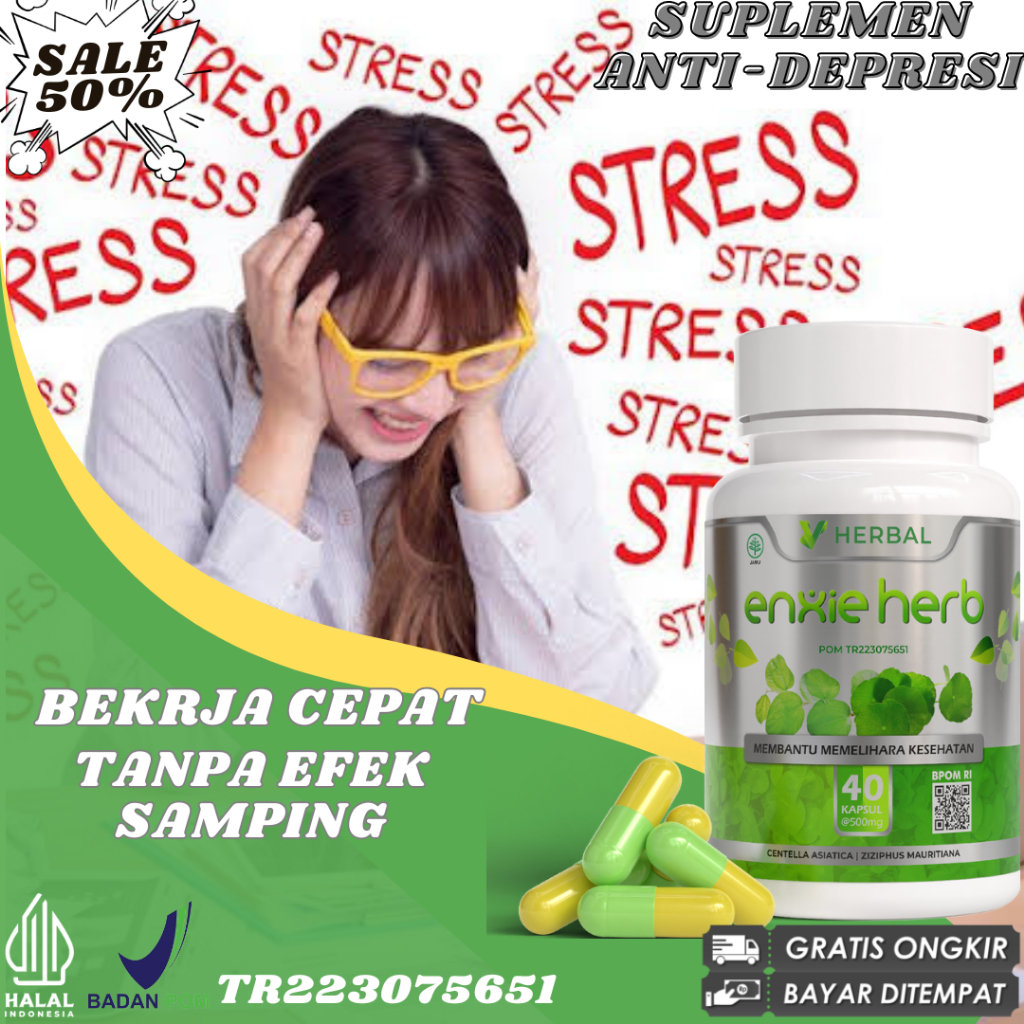 

ENXIE HERB ORIGINAL - HERBAL OBAT STRES DEPRESI CEMAS / ANXIETY GELISAH GANGGUAN TIDUR / INSOMNIA. Limited